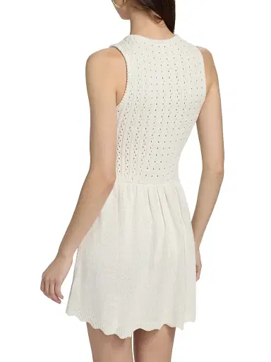 dh New York Women's Kylie Cable-Knit Minidress - White - Size Large | Thumbnail 5 dh New York Women's Kylie Cable-Knit Minidress - White - Size Large | Thumbnail 5