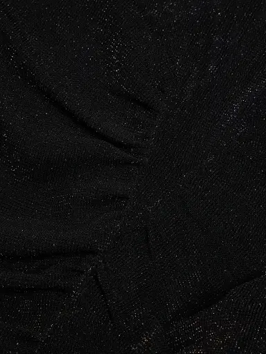 Black Halo Women's Leonarda Mesh Metallic Long-Sleeve Romper - Glistening Black | Thumbnail 6 Black Halo Women's Leonarda Mesh Metallic Long-Sleeve Romper - Glistening Black | Thumbnail 6