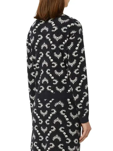 Weekend Max Mara Women's Jacquard Viscose Sweater - Black | Thumbnail 3 Weekend Max Mara Women's Jacquard Viscose Sweater - Black | Thumbnail 3