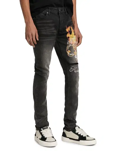Ksubi Men's Future Memory Van Winkle Graphic Jeans - Black | Thumbnail 4 Ksubi Men's Future Memory Van Winkle Graphic Jeans - Black | Thumbnail 4