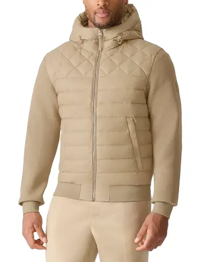Mackage Men's Fletcher Mixed-Media Down Jacket - Light Camel | Thumbnail 2 Mackage Men's Fletcher Mixed-Media Down Jacket - Light Camel | Thumbnail 2