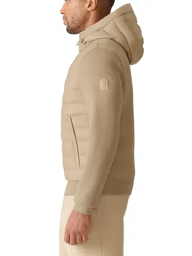Mackage Men's Fletcher Mixed-Media Down Jacket - Light Camel | Thumbnail 3 Mackage Men's Fletcher Mixed-Media Down Jacket - Light Camel | Thumbnail 3