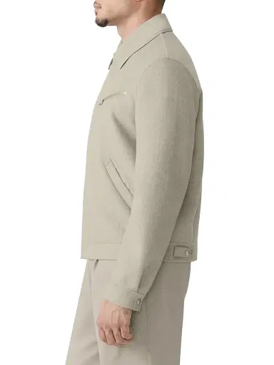 Mackage Men's Hayes Double-Face Wool Workwear Jacket - Taupe Mix Taupe | Thumbnail 3 Mackage Men's Hayes Double-Face Wool Workwear Jacket - Taupe Mix Taupe | Thumbnail 3