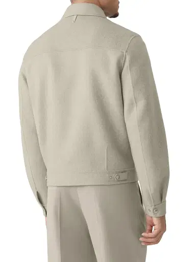 Mackage Men's Hayes Double-Face Wool Workwear Jacket - Taupe Mix Taupe | Thumbnail 4 Mackage Men's Hayes Double-Face Wool Workwear Jacket - Taupe Mix Taupe | Thumbnail 4