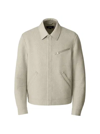 Mackage Men's Hayes Double-Face Wool Workwear Jacket - Taupe Mix Taupe | Thumbnail 1 Mackage Men's Hayes Double-Face Wool Workwear Jacket - Taupe Mix Taupe | Thumbnail 1