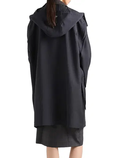 Prada Women's Single-Breasted Kid Mohair and Nylon Coat - Blue - Size 8 | Thumbnail 3 Prada Women's Single-Breasted Kid Mohair and Nylon Coat - Blue - Size 8 | Thumbnail 3