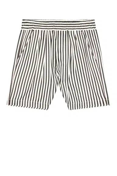 Tom Ford Fluid Silk Baton Stripe Pleated Piping Lounge Shorts | Thumbnail 4 Tom Ford Fluid Silk Baton Stripe Pleated Piping Lounge Shorts | Thumbnail 4