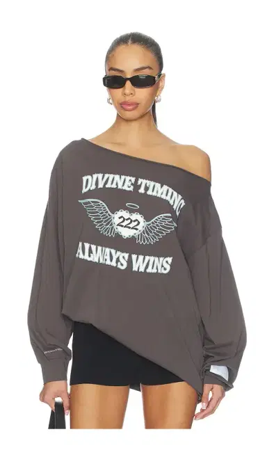 The Mayfair Group Orebella by Bella Hadid x Mayfair Hadid Divine Timing 222 Off-shoulder Longsleeve Top | Thumbnail 1 The Mayfair Group Orebella by Bella Hadid x Mayfair Hadid Divine Timing 222 Off-shoulder Longsleeve Top | Thumbnail 1