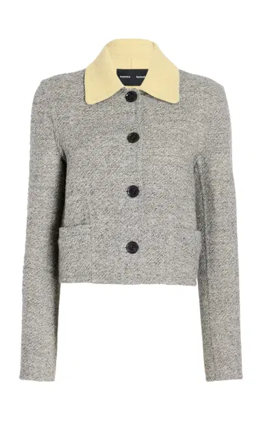 Proenza Schouler Gaelle Cropped Wool-Blend Jacket | Thumbnail 1 Proenza Schouler Gaelle Cropped Wool-Blend Jacket | Thumbnail 1