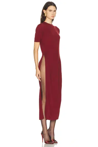 Saint Laurent Short Sleeve Maxi Dress | Thumbnail 3 Saint Laurent Short Sleeve Maxi Dress | Thumbnail 3