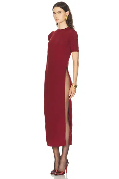 Saint Laurent Short Sleeve Maxi Dress | Thumbnail 4 Saint Laurent Short Sleeve Maxi Dress | Thumbnail 4