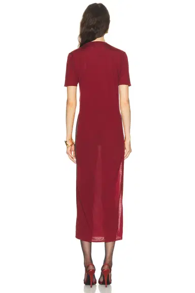 Saint Laurent Short Sleeve Maxi Dress | Thumbnail 5 Saint Laurent Short Sleeve Maxi Dress | Thumbnail 5
