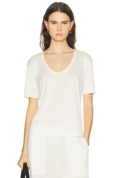 Toteme Cotton Silk Tee | Thumbnail 1 Toteme Cotton Silk Tee | Thumbnail 1