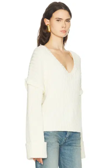 SAME Oversized V Neck Sweater | Thumbnail 2 SAME Oversized V Neck Sweater | Thumbnail 2
