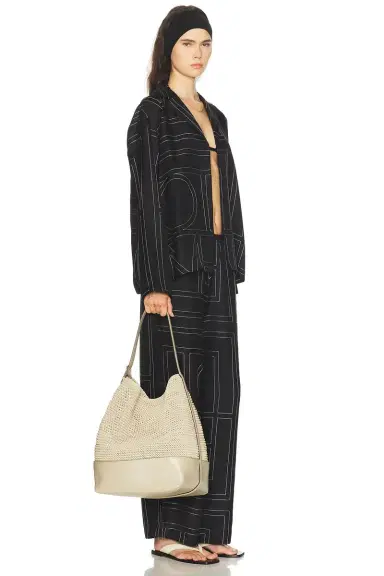 Toteme Belted Woven Leather Tote Bag | Thumbnail 2 Toteme Belted Woven Leather Tote Bag | Thumbnail 2