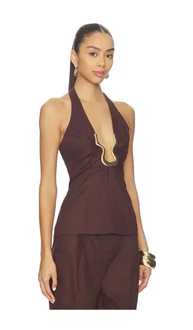 Bardot Cavarly Linen Halter Top | Thumbnail 2 Bardot Cavarly Linen Halter Top | Thumbnail 2