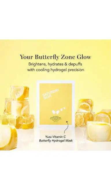 Saturday Skin Yuzu Vitamin C Butterfly Hydrogel Mask 4 Pack | Thumbnail 2 Saturday Skin Yuzu Vitamin C Butterfly Hydrogel Mask 4 Pack | Thumbnail 2
