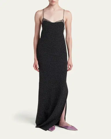 Tom Ford Polka Dot Silk Backless Maxi Slip Dress | Thumbnail 2 Tom Ford Polka Dot Silk Backless Maxi Slip Dress | Thumbnail 2