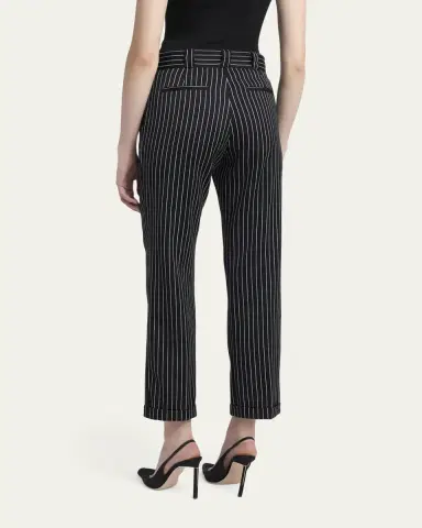 Tom Ford Pinstripe Straight-Leg Ankle Trousers | Thumbnail 3 Tom Ford Pinstripe Straight-Leg Ankle Trousers | Thumbnail 3
