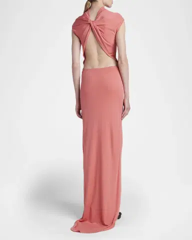 TOM FORD Twisted Backless Crepe Jersey Cap-Sleeve Maxi Dress | Thumbnail 3 TOM FORD Twisted Backless Crepe Jersey Cap-Sleeve Maxi Dress | Thumbnail 3