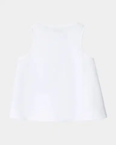 Burberry Girl 's Check Trim Cotton Top, Size 6M-1 | Thumbnail 2 Burberry Girl 's Check Trim Cotton Top, Size 6M-1 | Thumbnail 2