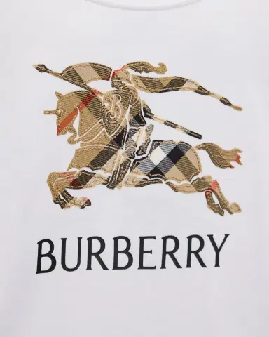 Burberry Girl 's Check Trim Cotton Top, Size 6M-1 | Thumbnail 3 Burberry Girl 's Check Trim Cotton Top, Size 6M-1 | Thumbnail 3