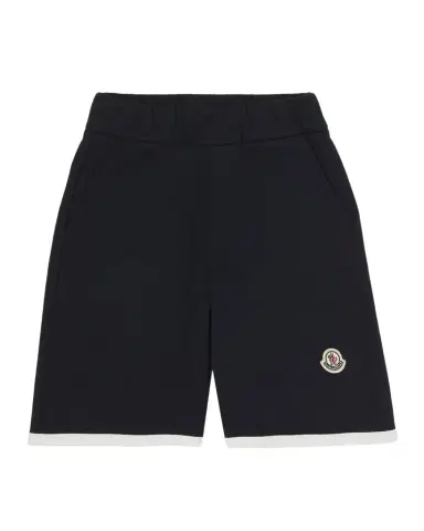 Moncler Boy's Logo Stretch Cotton Fleece Shorts, Size 12-14 | Thumbnail 1 Moncler Boy's Logo Stretch Cotton Fleece Shorts, Size 12-14 | Thumbnail 1