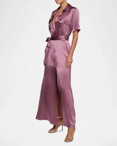 L'Agence Klement Cargo-Pocket Maxi Dress | Thumbnail 3 L'Agence Klement Cargo-Pocket Maxi Dress | Thumbnail 3