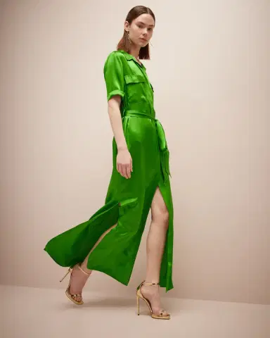 L'Agence Klement Cargo-Pocket Maxi Dress | Thumbnail 4 L'Agence Klement Cargo-Pocket Maxi Dress | Thumbnail 4