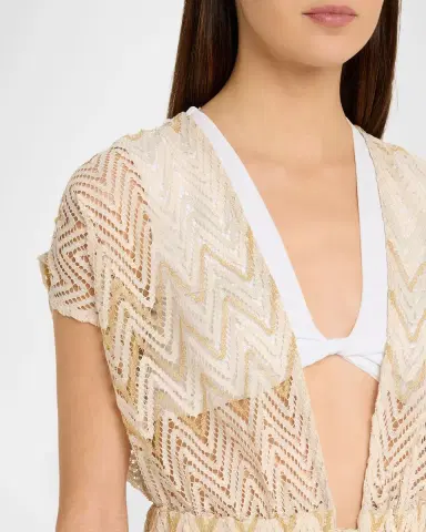 Ramy Brook Chevron Katherine Caftan Coverup | Thumbnail 4 Ramy Brook Chevron Katherine Caftan Coverup | Thumbnail 4