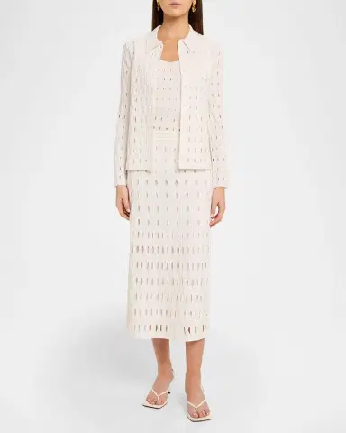 SIMKHAI Ellsworth Open Knit Cardigan | Thumbnail 2 SIMKHAI Ellsworth Open Knit Cardigan | Thumbnail 2