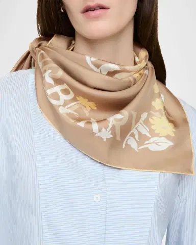 Burberry Floral EKD Silk Scarf | Thumbnail 3 Burberry Floral EKD Silk Scarf | Thumbnail 3