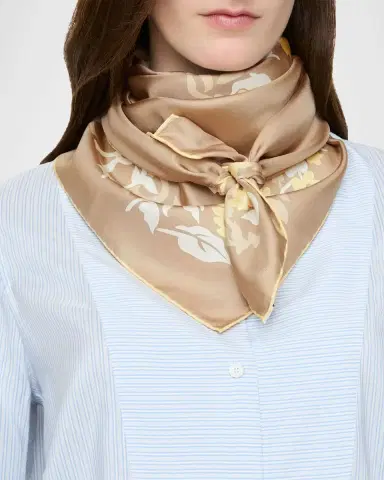 Burberry Floral EKD Silk Scarf | Thumbnail 4 Burberry Floral EKD Silk Scarf | Thumbnail 4