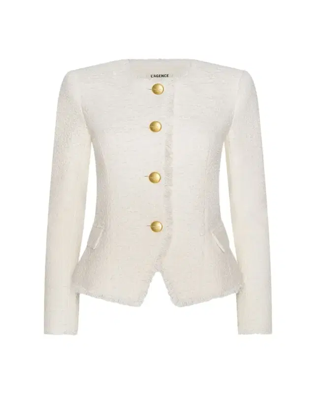 Nerina Collarless Tweed Blazer Nerina Collarless Tweed Blazer