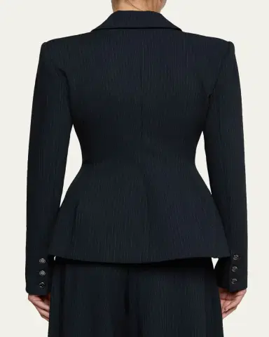 L'AGENCE Therese Single-Breasted Pinstripe Blazer | Thumbnail 3 L'AGENCE Therese Single-Breasted Pinstripe Blazer | Thumbnail 3