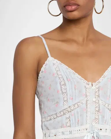 LoveShackFancy Avra Lace-Trim Tank Top | Thumbnail 5 LoveShackFancy Avra Lace-Trim Tank Top | Thumbnail 5
