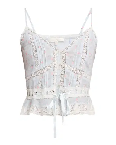 LoveShackFancy Avra Lace-Trim Tank Top | Thumbnail 1 LoveShackFancy Avra Lace-Trim Tank Top | Thumbnail 1