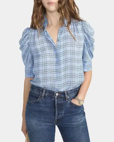 FRAME The Plaid Gillian Blouse | Thumbnail 4 FRAME The Plaid Gillian Blouse | Thumbnail 4