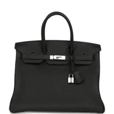 HERMÈS Hermes Birkin 35 Black Togo Palladium Hardware | Thumbnail 1 HERMÈS Hermes Birkin 35 Black Togo Palladium Hardware | Thumbnail 1