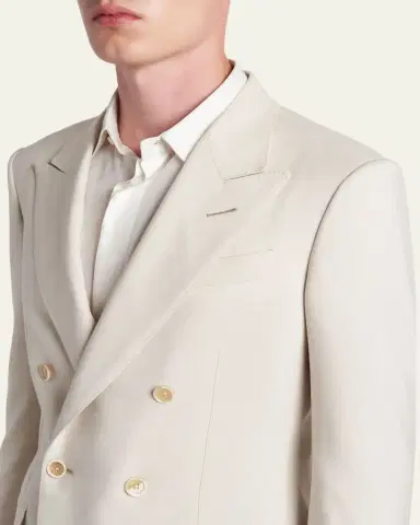 TOM FORD Men's Wool, Cashmere and Silk Double-Breasted Sport Coat | Thumbnail 5 TOM FORD Men's Wool, Cashmere and Silk Double-Breasted Sport Coat | Thumbnail 5