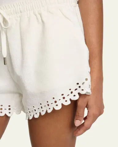 Etoile Isabel Marant Balyme Eyelet Cotton Drawstring Shorts | Thumbnail 5 Etoile Isabel Marant Balyme Eyelet Cotton Drawstring Shorts | Thumbnail 5