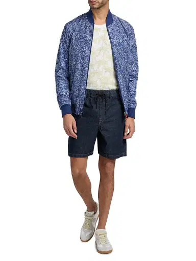 Kiton Men's Floral Swim Bomber Jacket | Thumbnail 2 Kiton Men's Floral Swim Bomber Jacket | Thumbnail 2