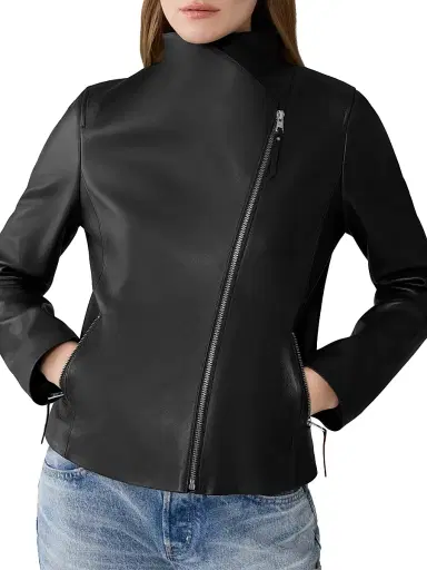 Soia & Kyo Women's Catherine Leather Biker Jacket - Black - Size Small | Thumbnail 6 Soia & Kyo Women's Catherine Leather Biker Jacket - Black - Size Small | Thumbnail 6