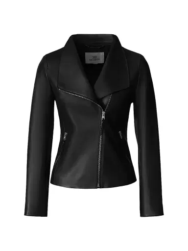 Soia & Kyo Women's Catherine Leather Biker Jacket - Black - Size Small | Thumbnail 1 Soia & Kyo Women's Catherine Leather Biker Jacket - Black - Size Small | Thumbnail 1