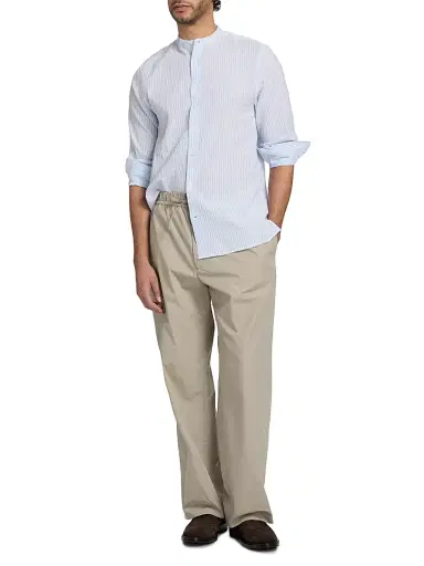 OFFICINE GÉNÉRALE Men Nilson Cotton Poplin Drawstring Pants | Thumbnail 2 OFFICINE GÉNÉRALE Men Nilson Cotton Poplin Drawstring Pants | Thumbnail 2