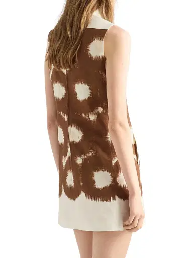 Prada Women's Printed Canvas Mini-Dress - Brown | Thumbnail 3 Prada Women's Printed Canvas Mini-Dress - Brown | Thumbnail 3