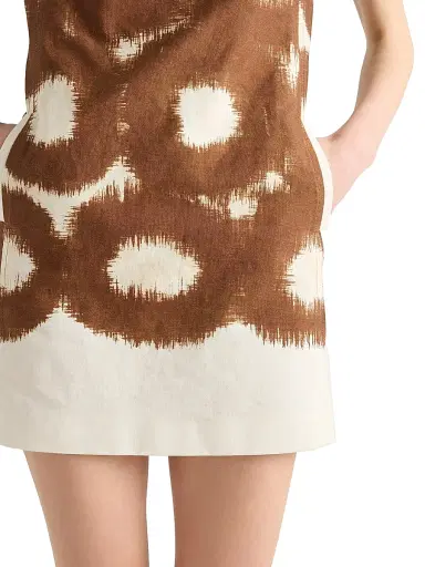 Prada Women's Printed Canvas Mini-Dress - Brown | Thumbnail 5 Prada Women's Printed Canvas Mini-Dress - Brown | Thumbnail 5
