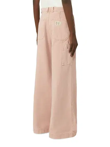 Weekend Max Mara Women's Cotton Canvas Wide Leg Trousers - Pink | Thumbnail 3 Weekend Max Mara Women's Cotton Canvas Wide Leg Trousers - Pink | Thumbnail 3