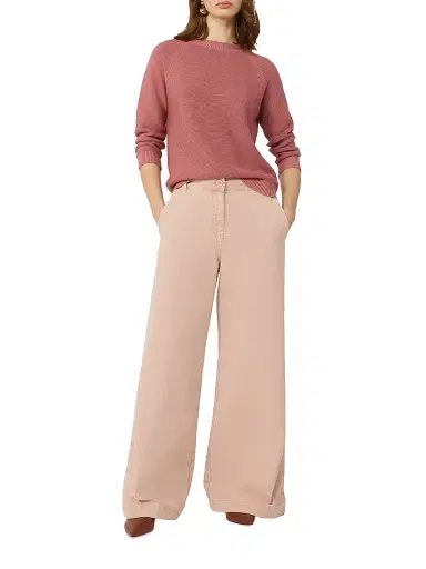 Weekend Max Mara Women's Cotton Canvas Wide Leg Trousers - Pink | Thumbnail 4 Weekend Max Mara Women's Cotton Canvas Wide Leg Trousers - Pink | Thumbnail 4