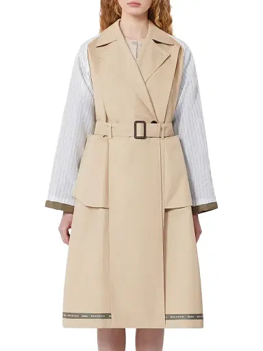 Weekend Max Mara Women's Reversible Water Repellent Gabardine Trench Coat - Beige - Size 12 | Thumbnail 2 Weekend Max Mara Women's Reversible Water Repellent Gabardine Trench Coat - Beige - Size 12 | Thumbnail 2